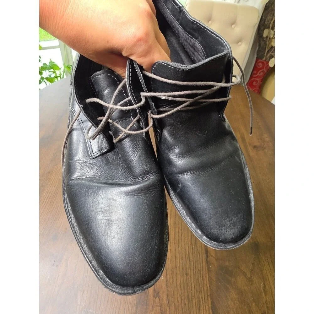 Steve Madden Harken 017 Chukka Mens Black Leather Boots - Size 9.5